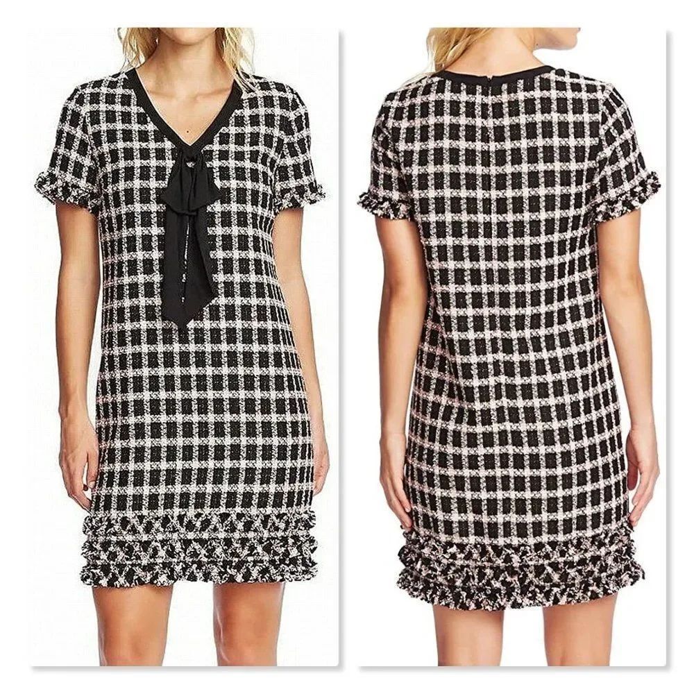NEW! Cece V-Neck Tweed Dress size 2